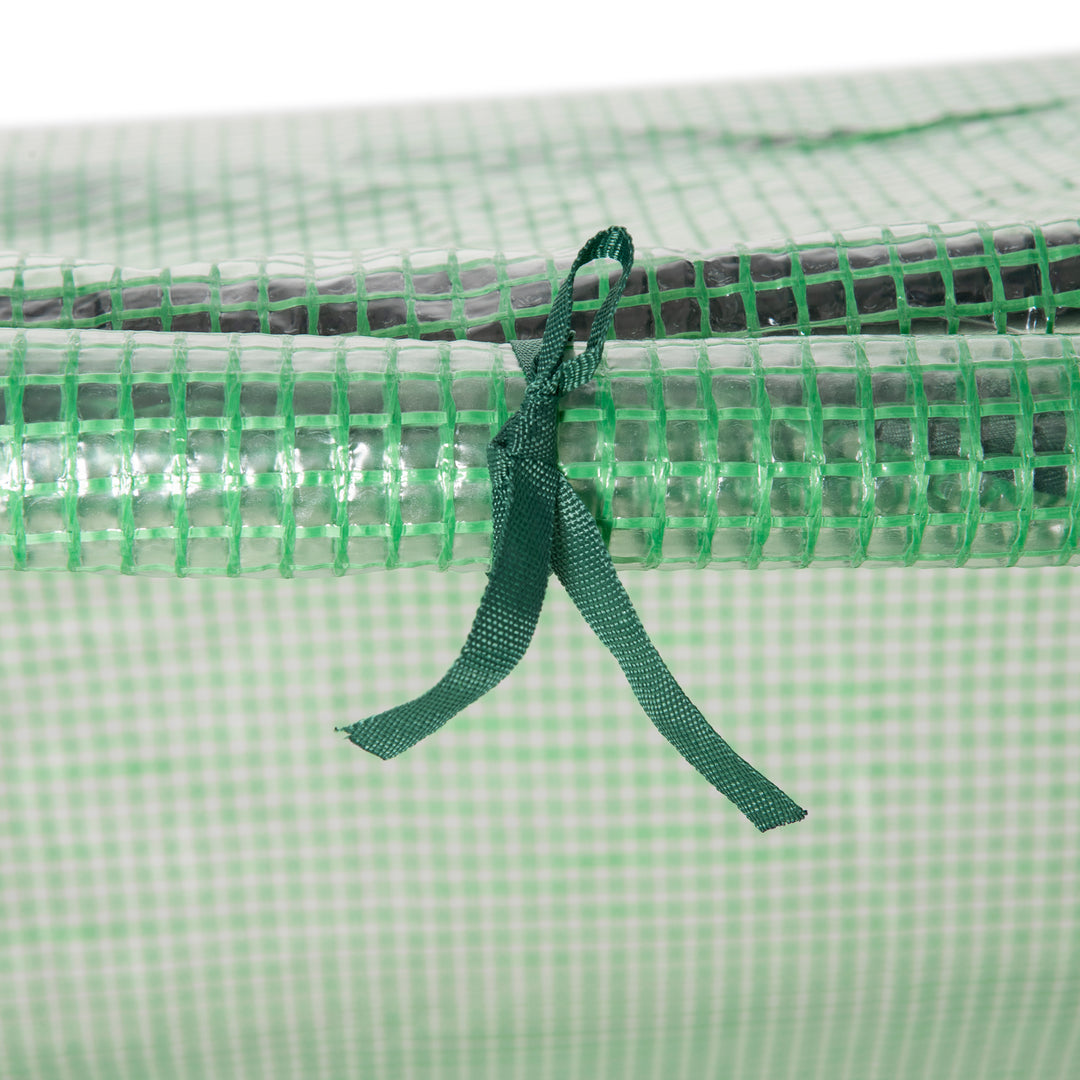 MCL Mini Greenhouse, Small Plant Grow House for Outdoor with Durable PE Cover, Observation Windows, 180 x 60 x 60 cm, Green