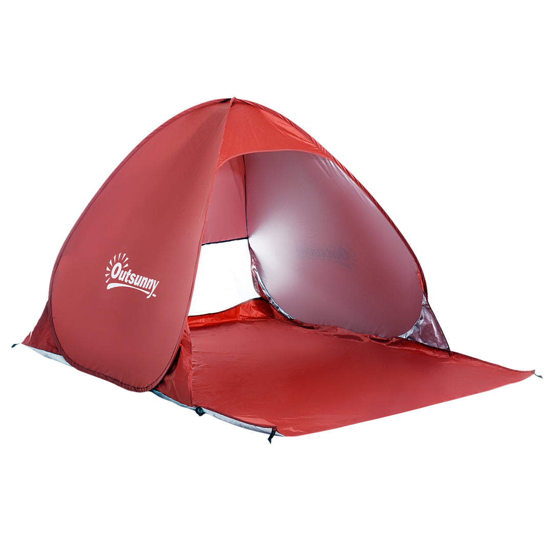 MCL Pop-up Portable Beach Tent-Red