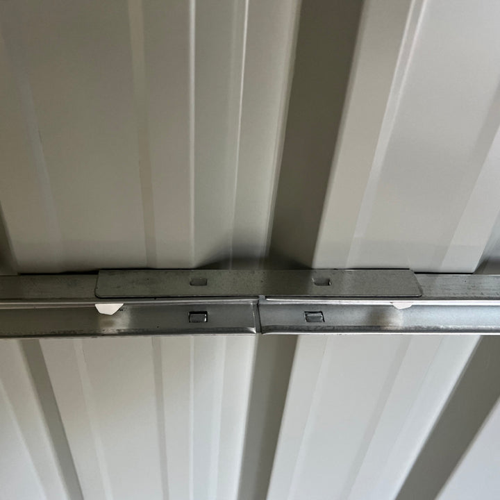 MCL 14 x 8ft Outdoor Garden Metal Storage Shed with Lockable Door, Tool Storage Box for Garden, Patio and Lawn, Grey