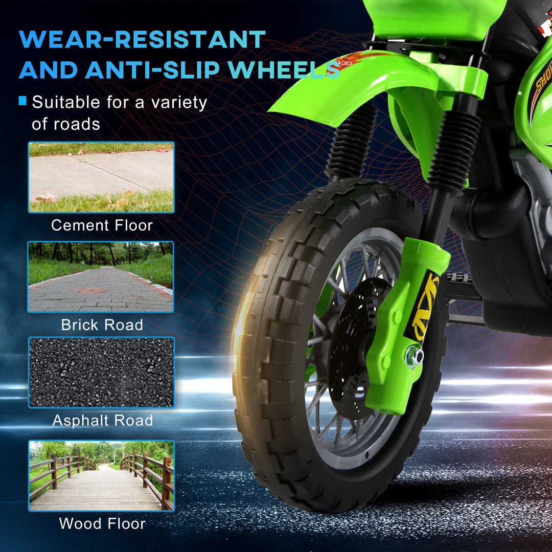 6V Kids Child Electric Motorbike Ride on Motorcycle Scooter Children Toy Gift for 3-6 Years (Green)