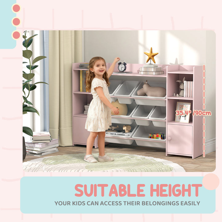 Kids Toy Organizers and Storage with 8 Removable Storage Bins and Book