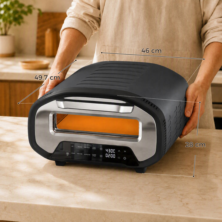 Electric Pizza Oven, 12 Inch Pizza Maker with 8 Preset Modes and Ceram