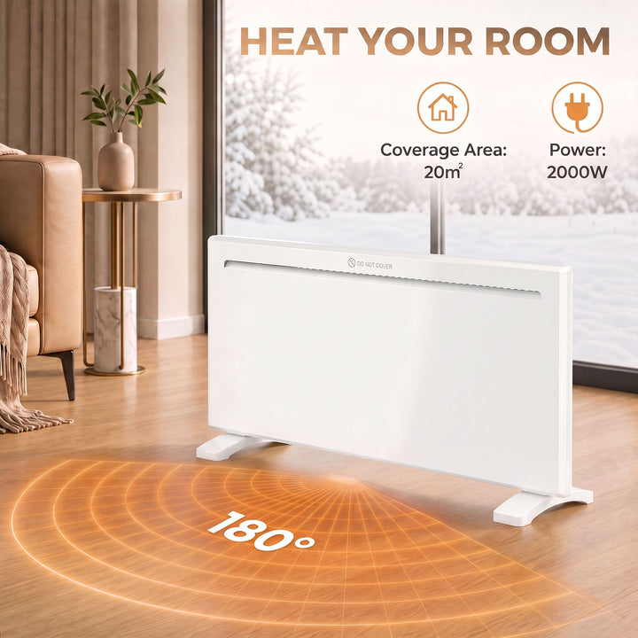 Smart Panel Heater Wall Mounted/Freestanding, Electric Heater with - view 4