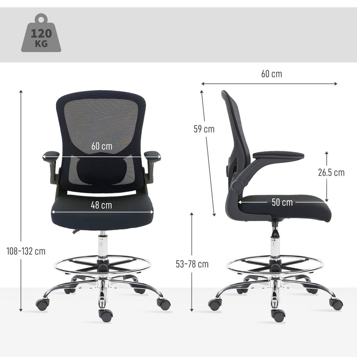 MCL Draughtsman Chair, with Adjustable Lumbar - Black
