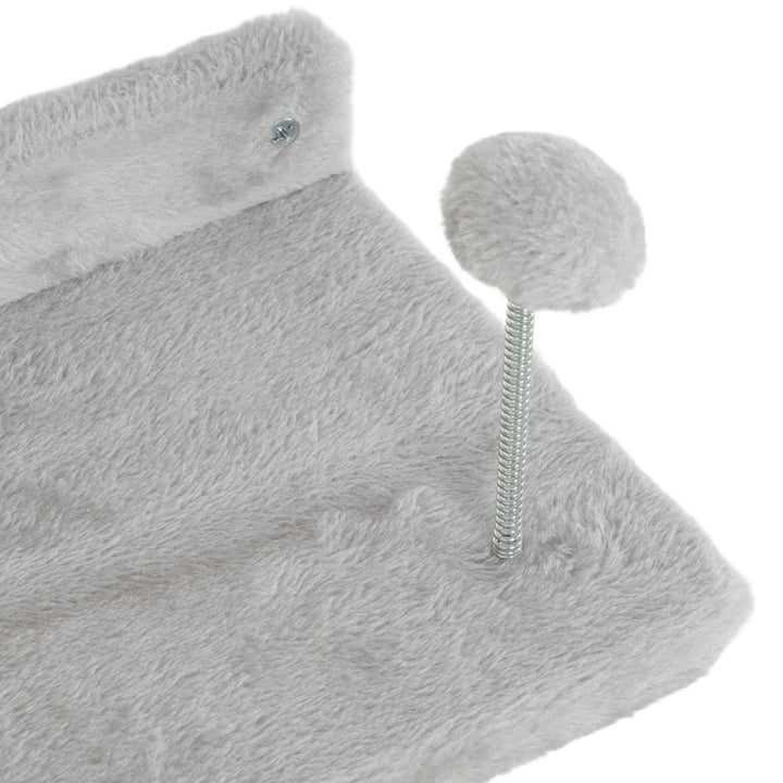 4-Piece Cat Wall Shelves with Steps, Ladder, Jumping Platforms, Light Grey