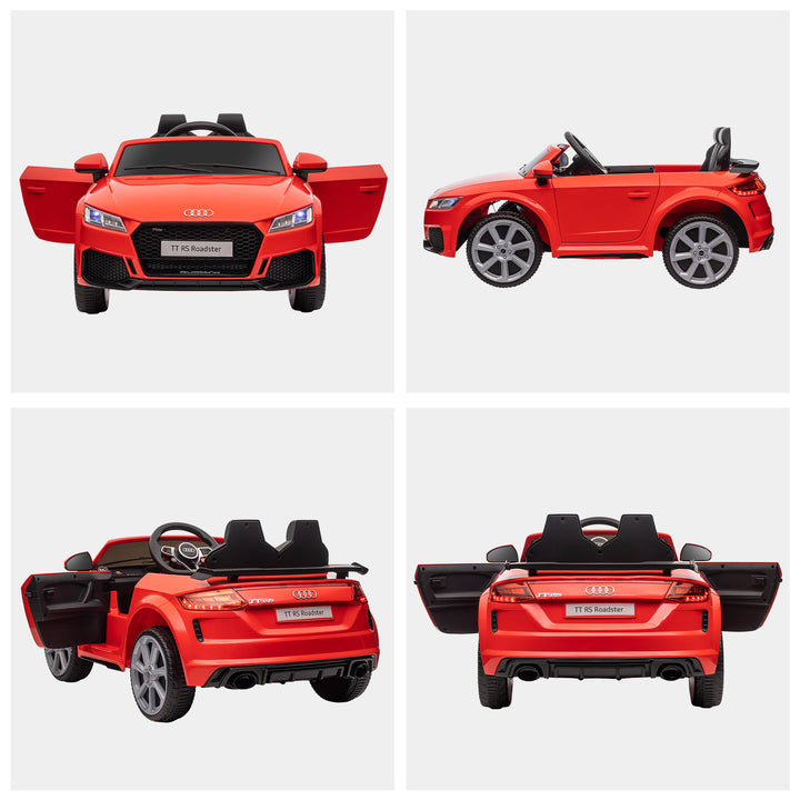 MCL Kids Licensed Audi TT Ride-On Car 12V Battery w/ Remote Suspension Headlights and MP3 Player 3km/h Red