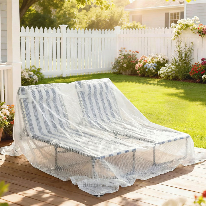 3 x 5m Waterproof Tarpaulin, Heavy Duty 140GSM Tear-Resistant PE Tarp 