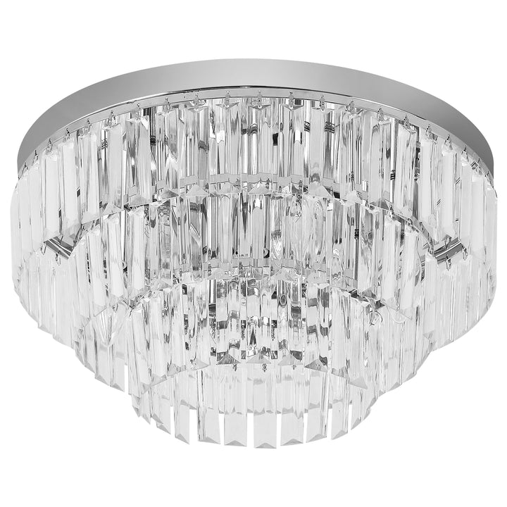 HOMCOM Crystal Ceiling Lamp K9 Crystal to Catch the Light, Compatible with E14 bulbs (max power is 40 W) | Aosom UK