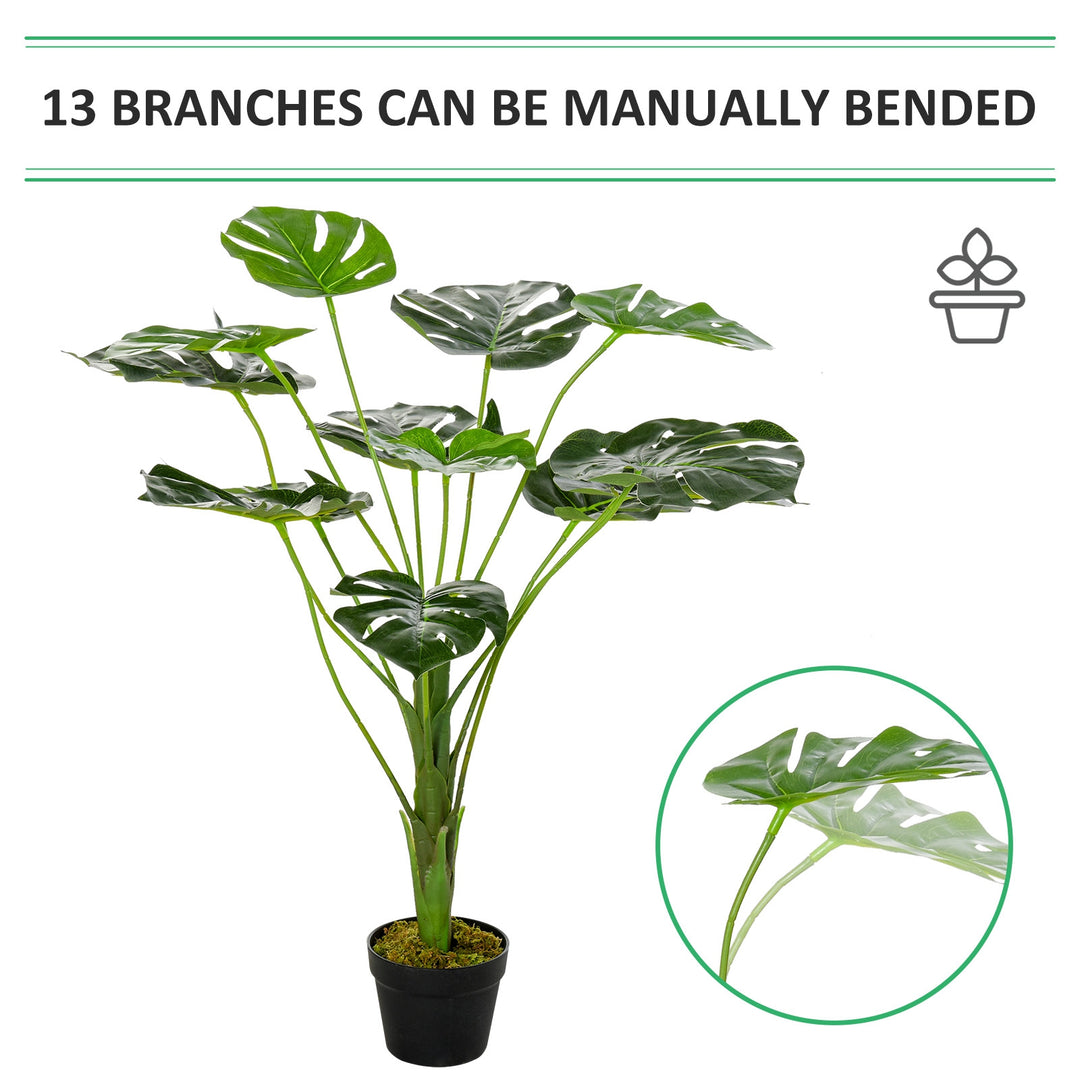 Decorative Artificial Monstera Plants in Pot Fake Plants for Home Indoor Decor, 85cm