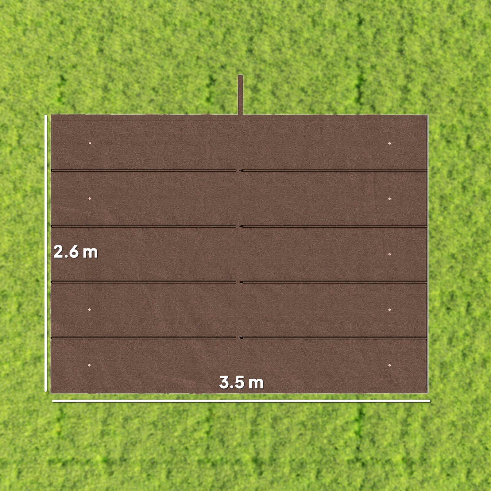 Retractable Pergola Cover, 3.5 x 2.6 m Replacement Canopy Fabric for 4