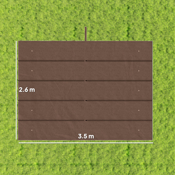 Retractable Pergola Cover, 3.5 x 2.6 m Replacement Canopy Fabric for 4