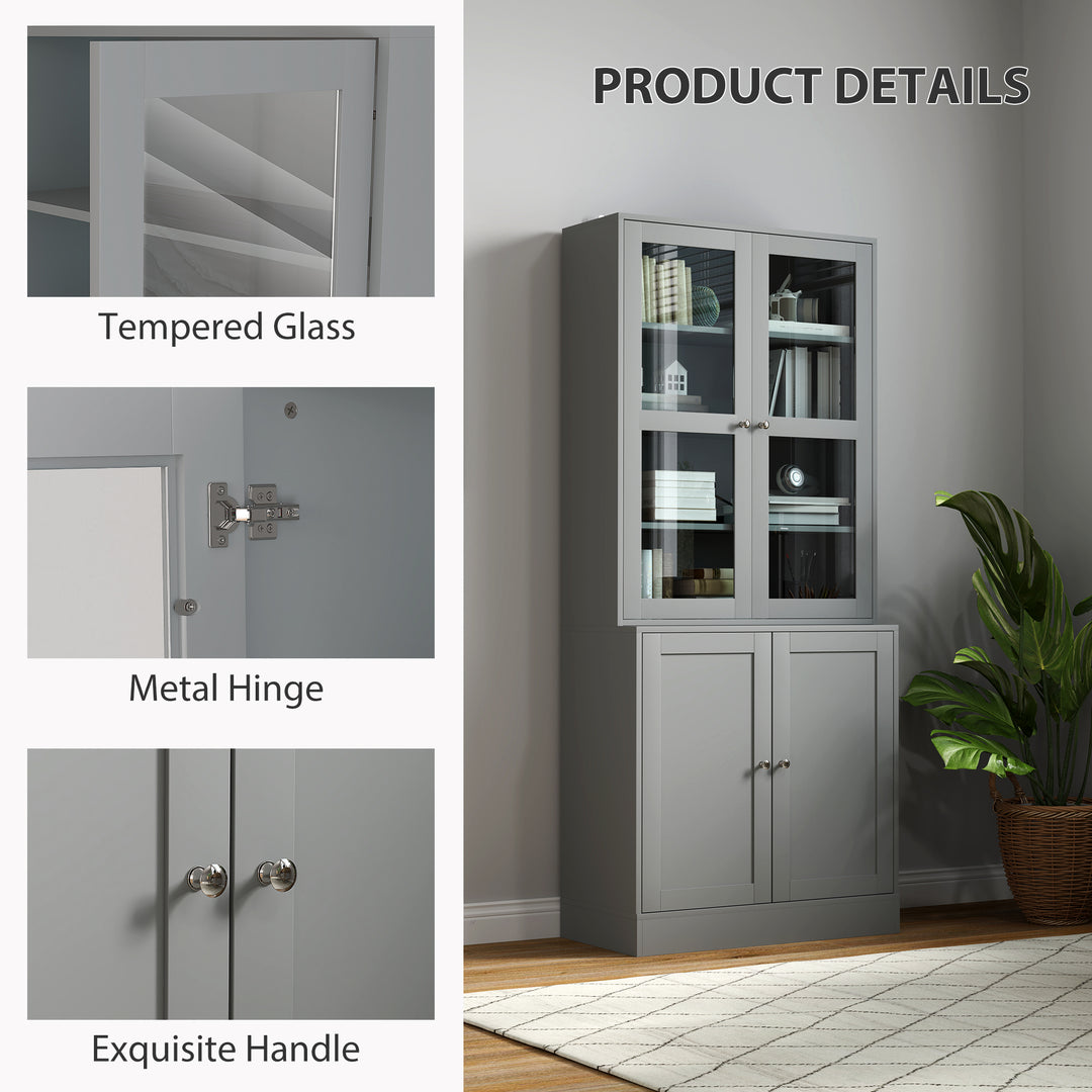 MCL Double Storage Display Cabinet - Grey
