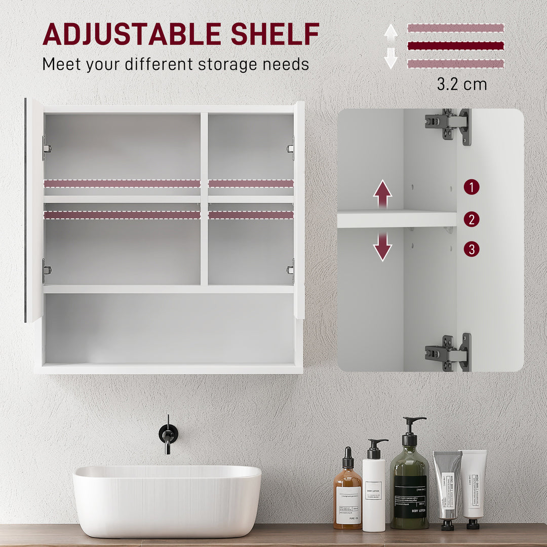 Wall Mounted Bathroom Storage Cupboard - White