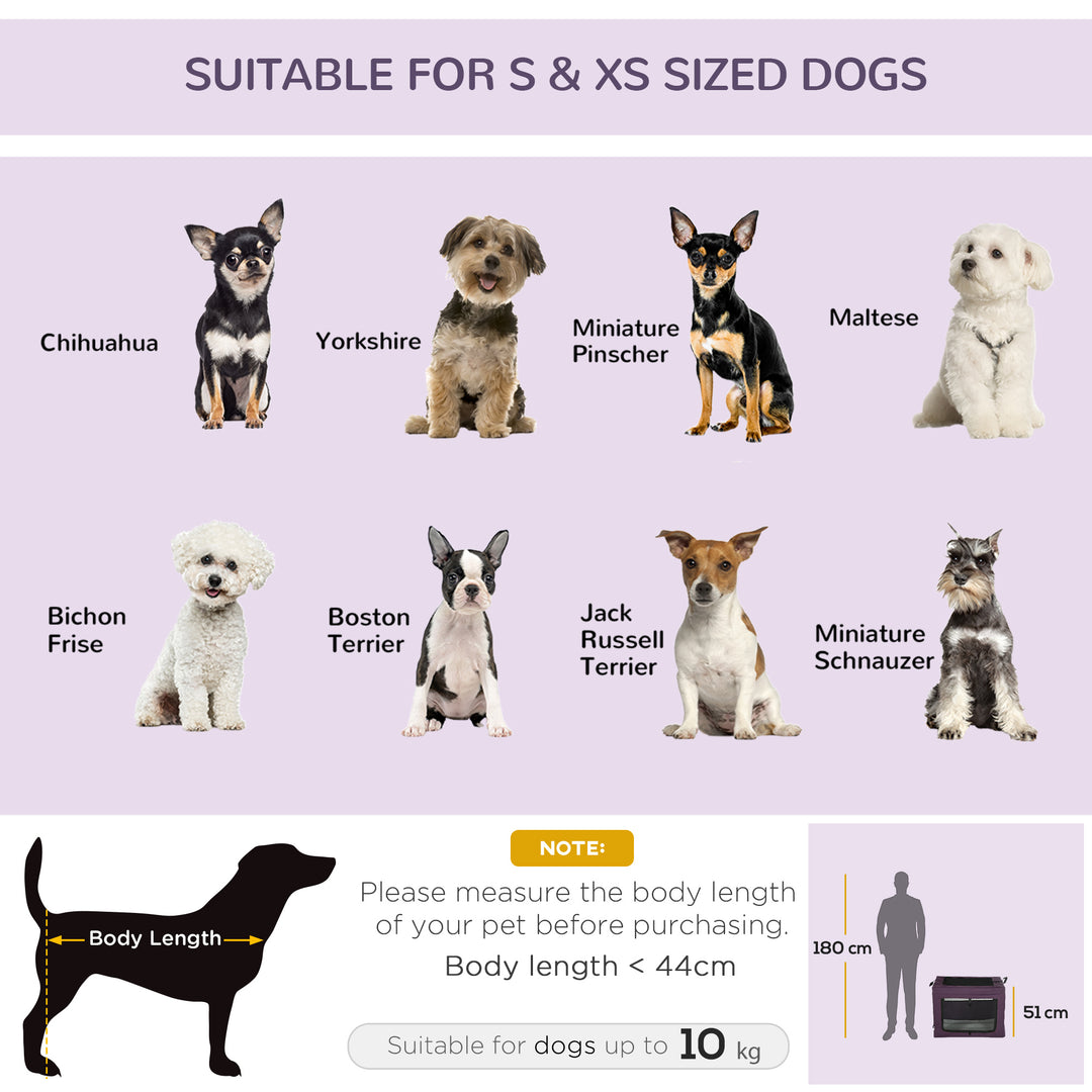69cm Pet Carrier, with Cushion, for Miniature and Small Dogs - Purple
