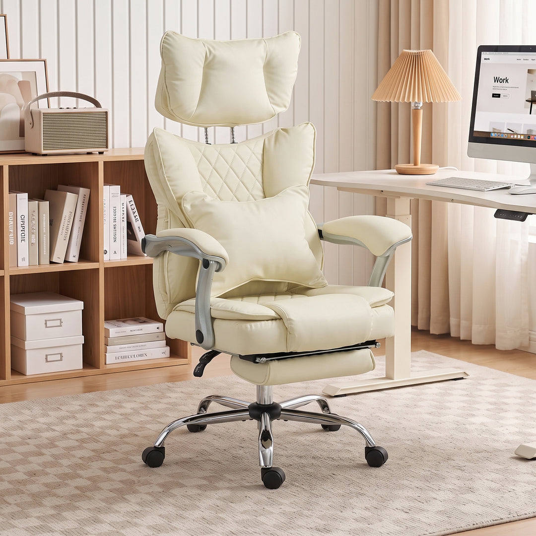 Executive Office Chair, PU Big and Tall Office Chair 180 kg with Wide - view 2