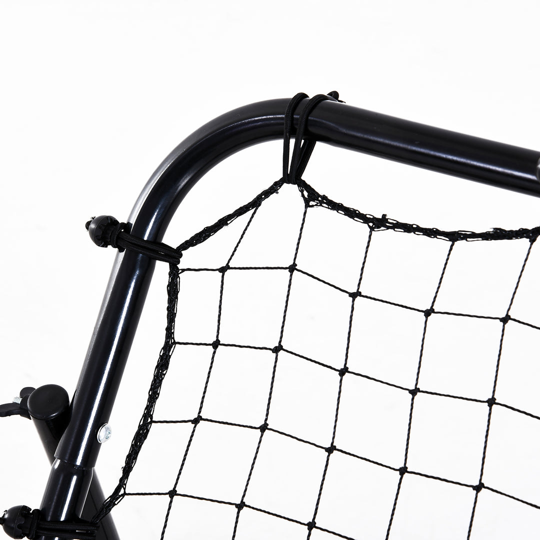 MCL Adjustable Rebounder Net Kickback Target Goal for Teens Adults Training, Black