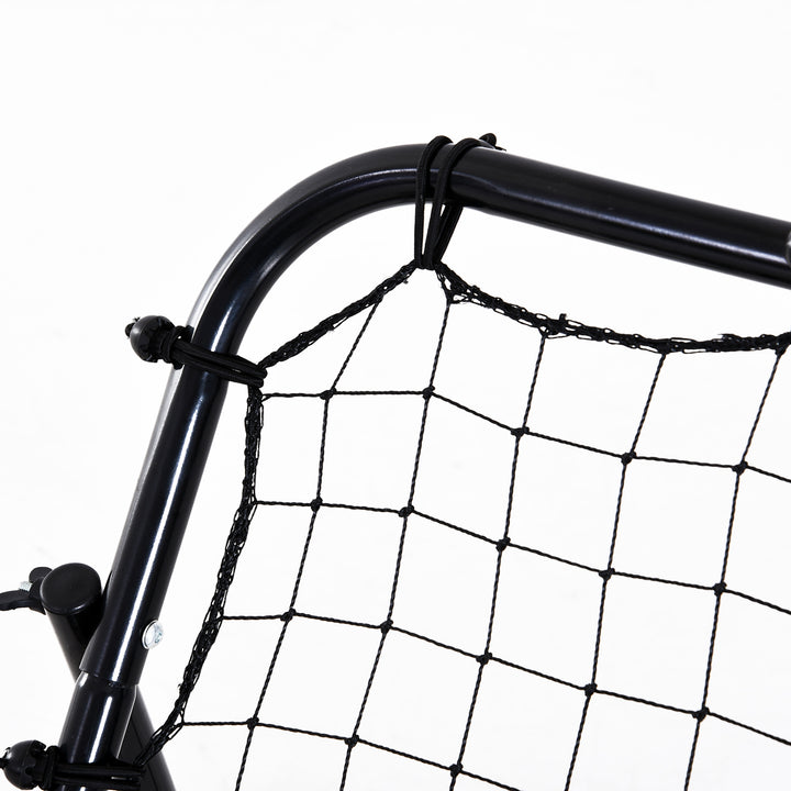 MCL Adjustable Rebounder Net Kickback Target Goal for Teens Adults Training, Black