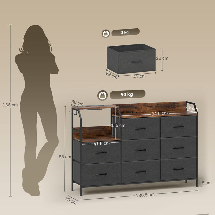 Chest of Eight Drawers, with Charging Station
