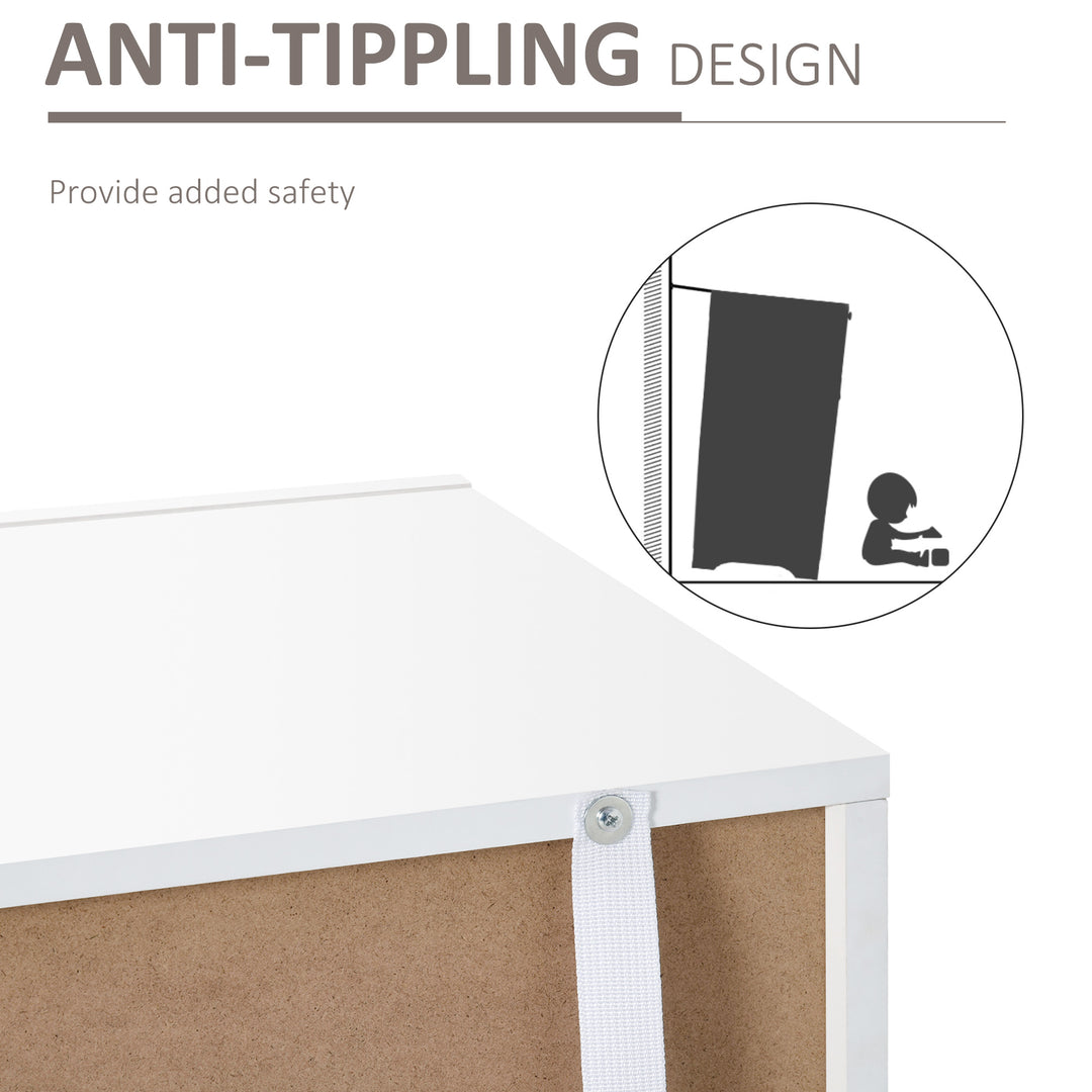 MCL LED Storage Cabinet, Cupboard with High Gloss Front and RGB Lighting, Modern Sideboard for Entryway, Dining Area, Living Room, White