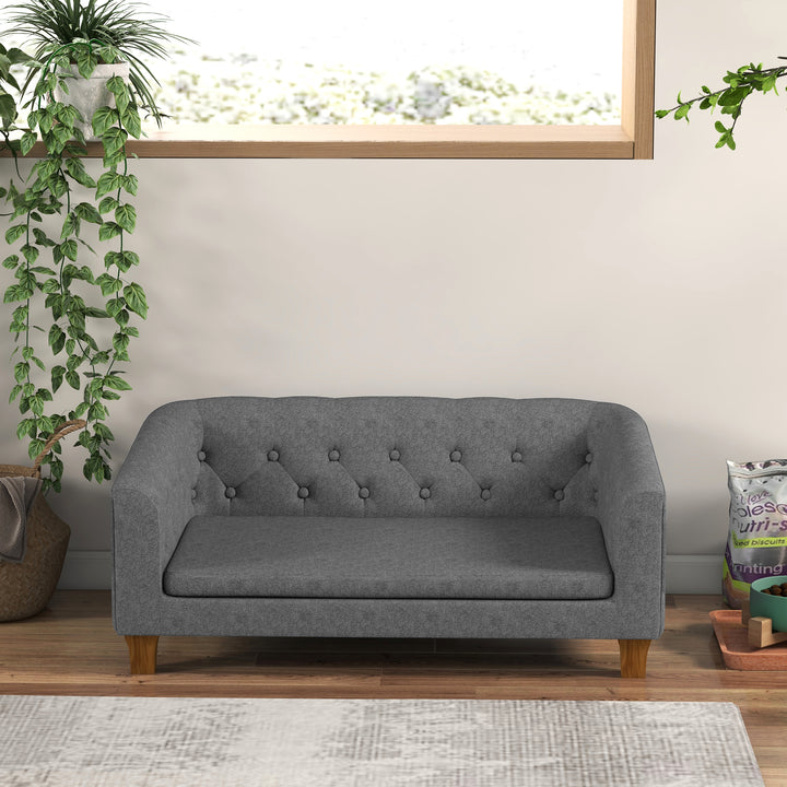 Dog Sofa Bed w/ Soft Cushion for Medium Dogs - Grey