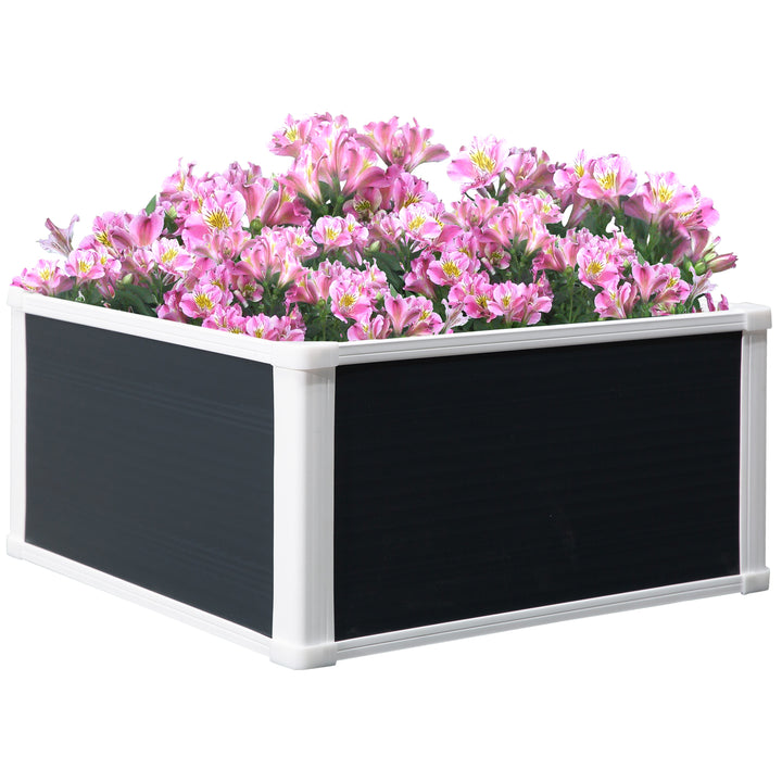 Outsunny Garden Raised Bed Planter Grow Containers for Outdoor Patio Plant Flower Vegetable Pot PP 60 x 60 x 30 cm | Aosom UK