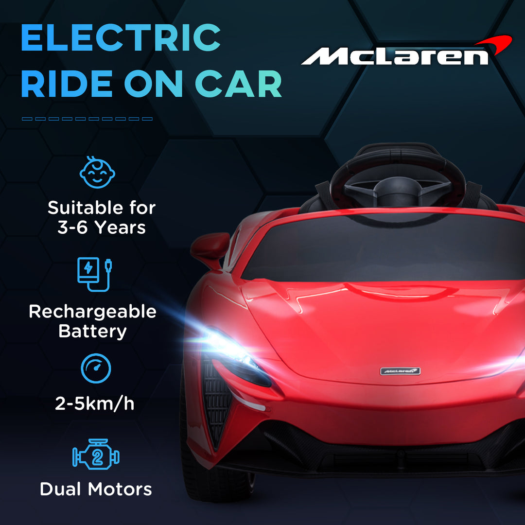McLaren Licensed Kids Electric Ride-On Car, with Remote Control - Red