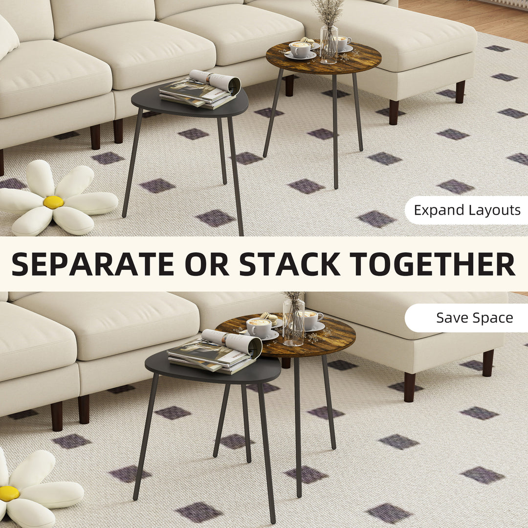 MCL Nesting Side Table Set of 2 - Rustic Brown