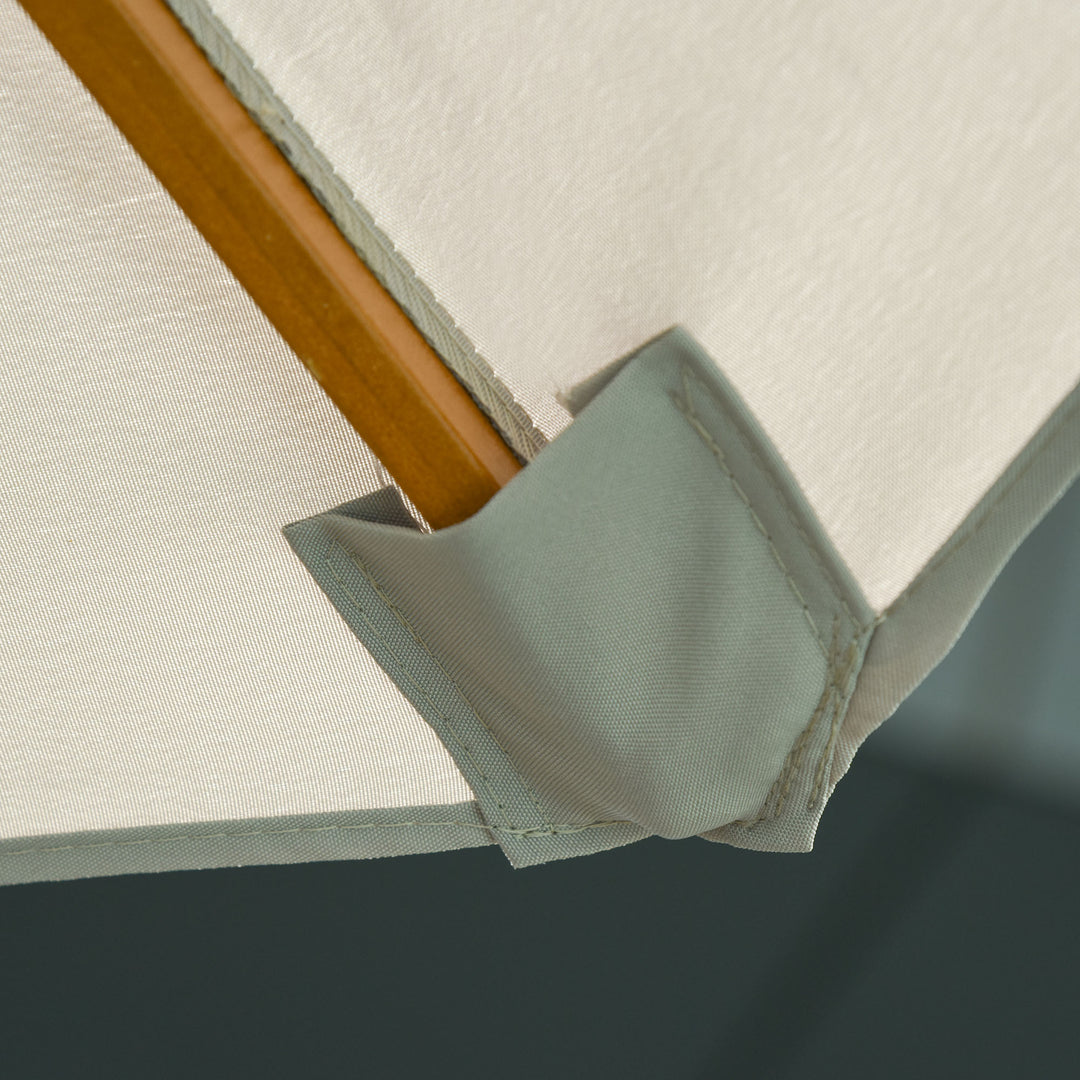 MCL 2.7m Elegant Wooden Frame Parasol Umbrella - Grey