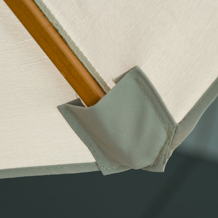 MCL 2.7m Elegant Wooden Frame Parasol Umbrella - Grey