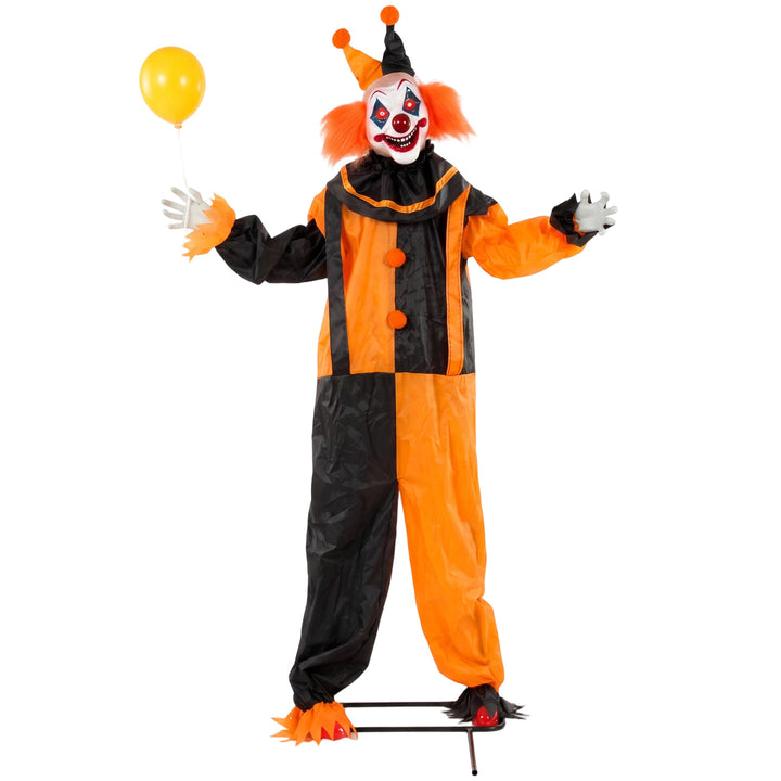 190cm Life Size Animated Clown Halloween Decoration, Scary Halloween A