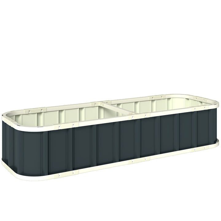Galvanised Raised Garden Bed, 5 x 2 x 1 ft Metal Planter with Gloves a