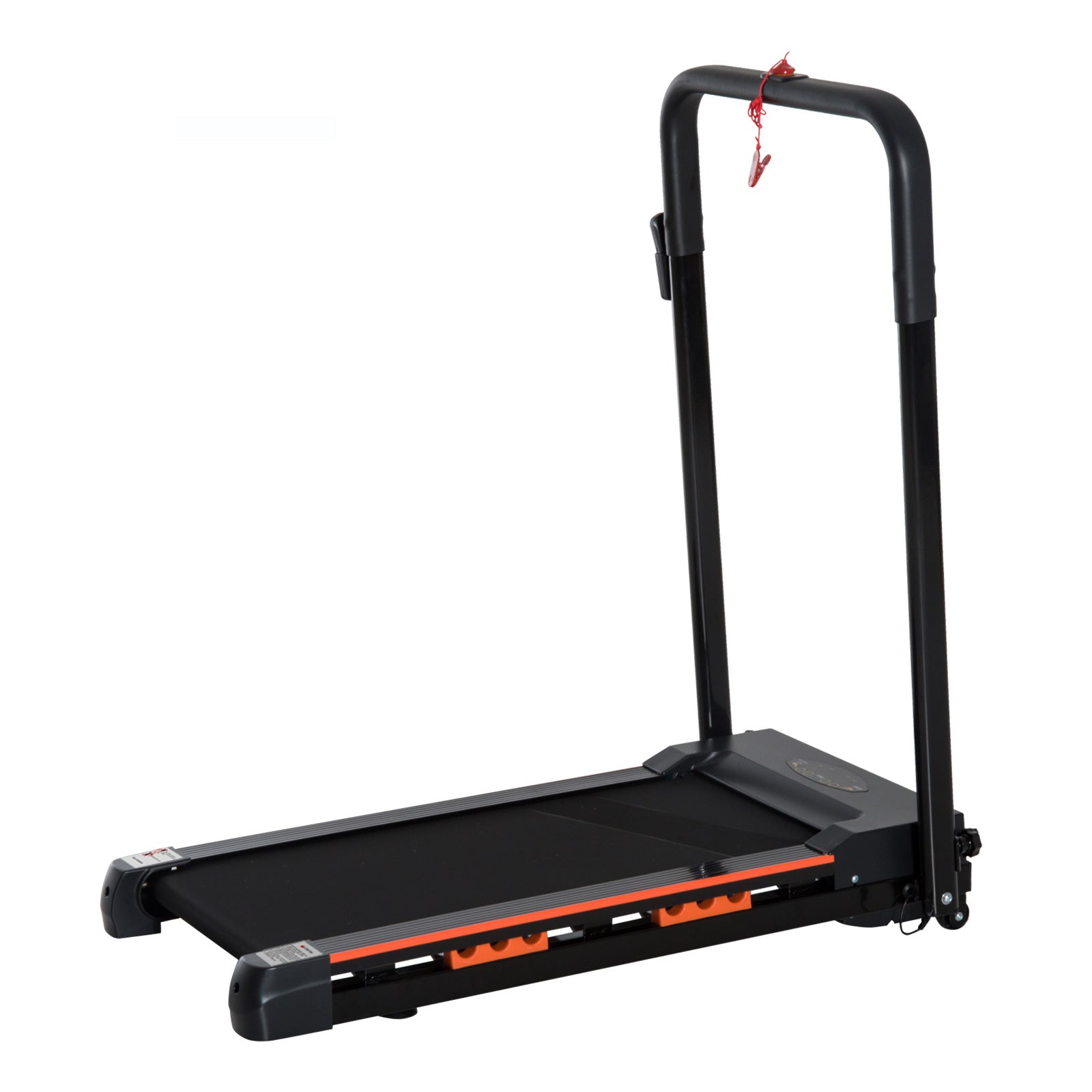 Steel Folding Motorized Home Treadmill w/ LCD Monitor Black