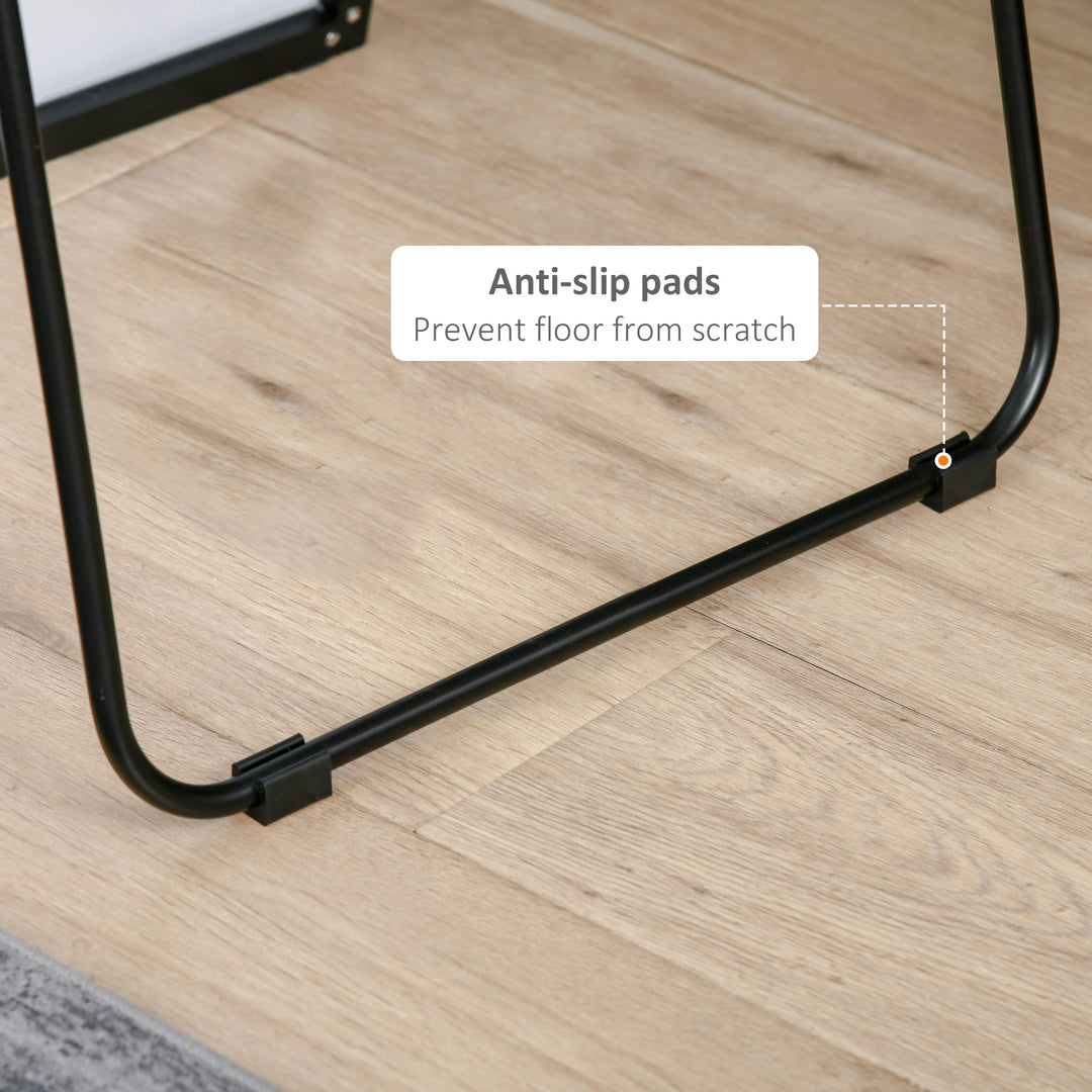 Full Length Dressing Mirror, Floor Standing or Wall Hanging, Aluminium Alloy Framed Full Body Mirror for Bedroom, Living Room, 50 x 161.5cm, Black