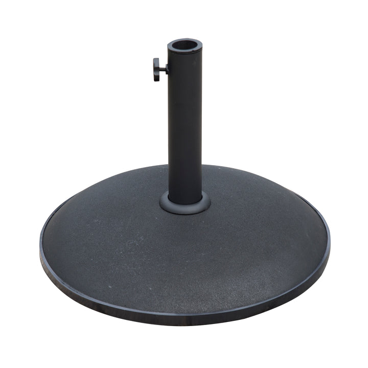 Outsunny 25kgs Round Umbrella Base Concrete Parasol Weight Stand Patio Outdoor Black Dia 50cm | Aosom UK