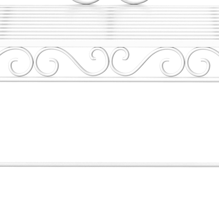 Heavy-Duty Garden Bench-White
