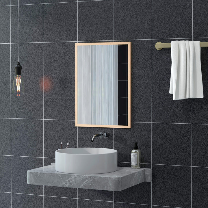 Wall Bathroom Mirror, 70 x 50 cm Wall-Mounted Mirror for Living Room, 