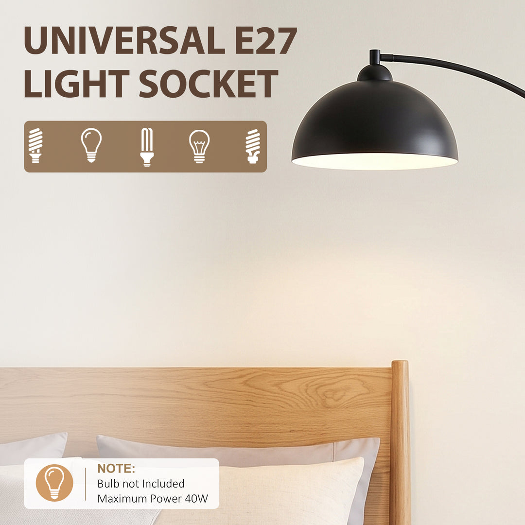 C-Shaped Floor Lamp, Modern Standing Lamp with Bowl-Shaped Reflective - view 6