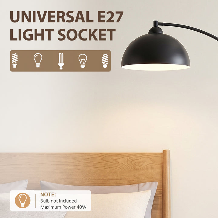C-Shaped Floor Lamp, Modern Standing Lamp with Bowl-Shaped Reflective - view 6