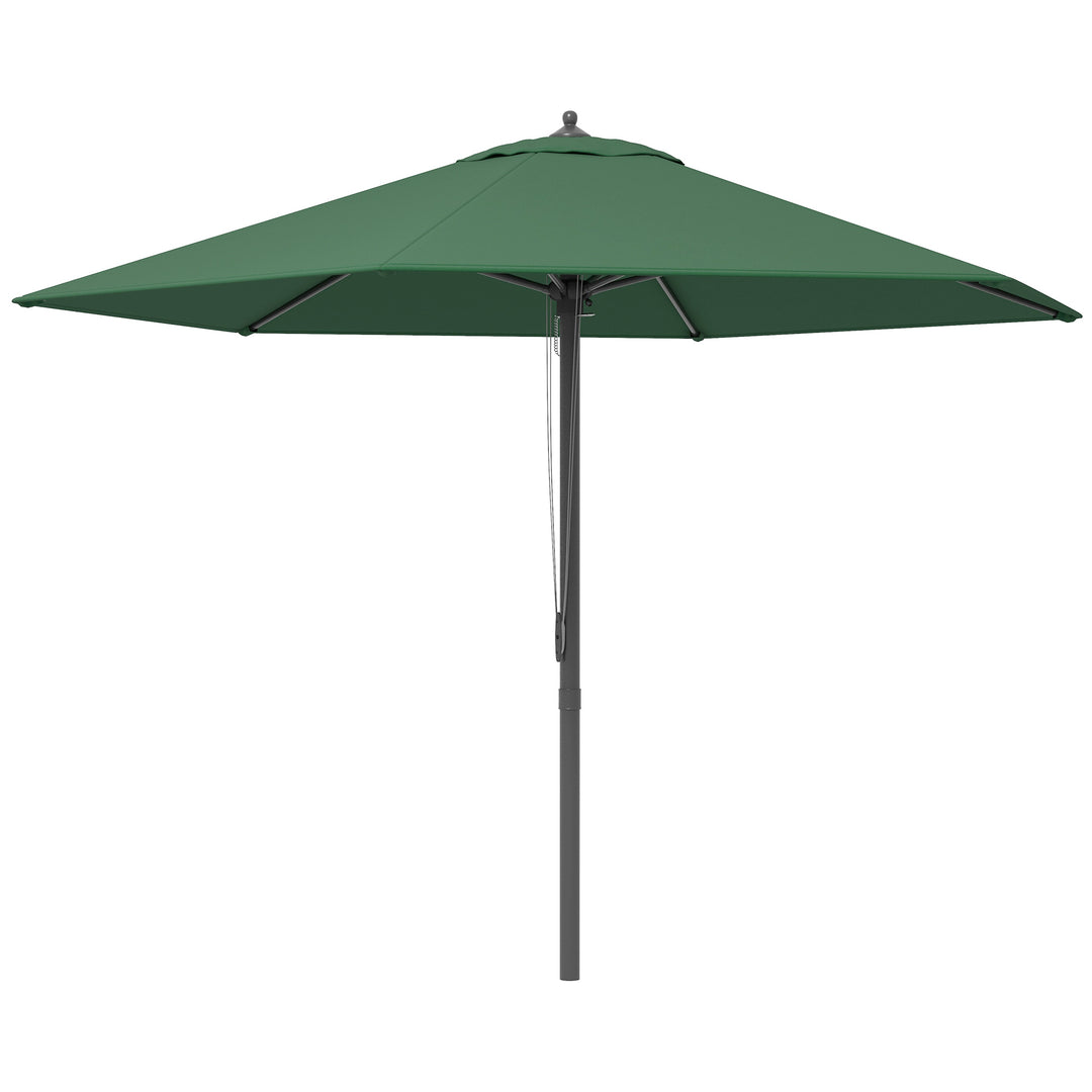 2.8m Garden Parasol Umbrella, Round Outdoor Market Table Umbrella Sun Shade Canopy, Green
