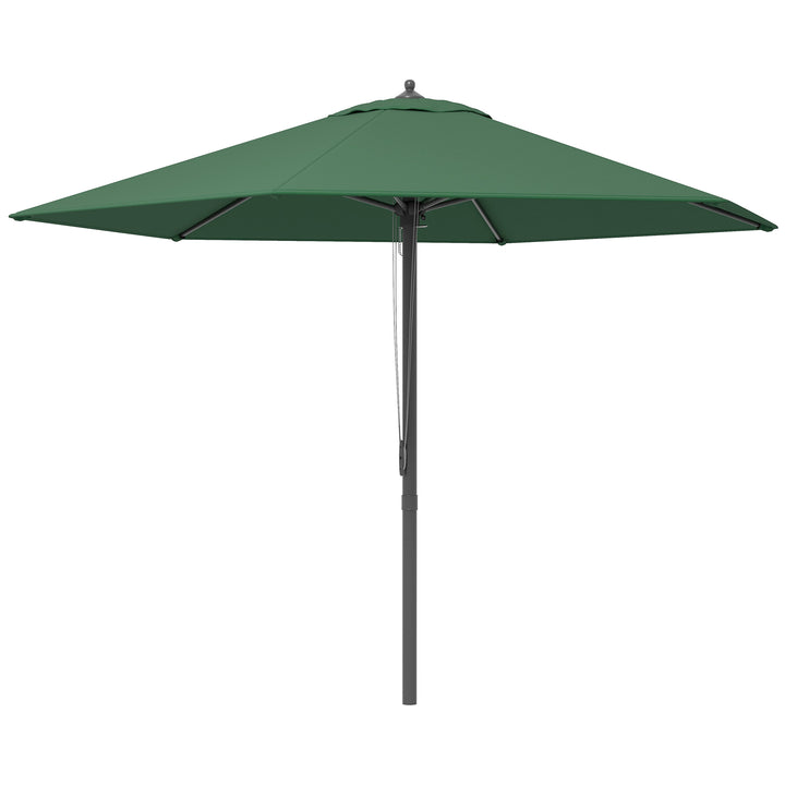 MCL 2.8m Garden Parasol Umbrella, Round Outdoor Market Table Umbrella Sun Shade Canopy, Green
