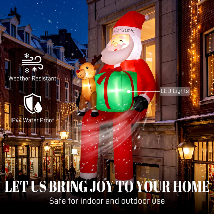 9.3ft Giant Christmas Inflatable Hanging Santa Claus Sitting with - view 4