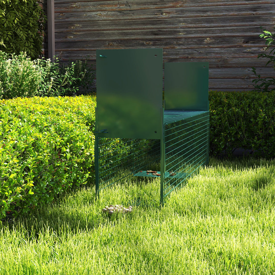 Two-Door Live Trap for Small Animals, Animal Trap for Rat, Mice - Dark Green