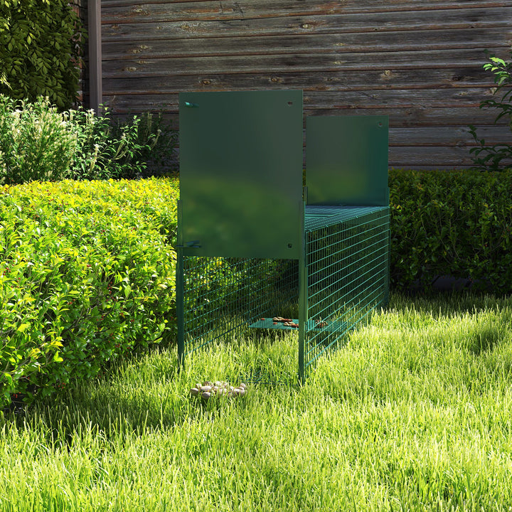 Two-Door Live Trap for Small Animals, Animal Trap for Rat, Mice - Dark Green