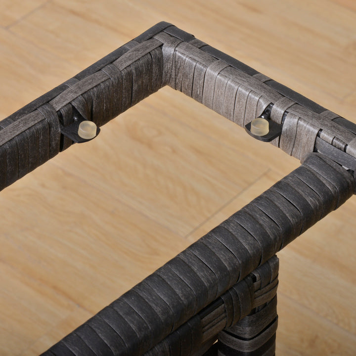 MCL 8 Seater Patio wicker Sofa Set ,Outdoor Couch with Table & Cushions, Grey