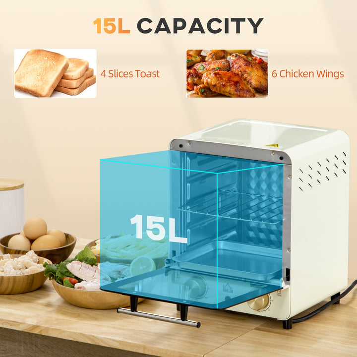 Mini Oven, 15 Litres Electric Oven and Grill with 60-230℃ Adjustable T