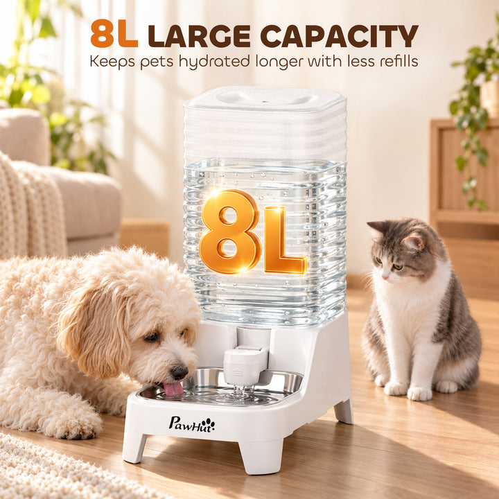 Automatic Pet Water Dispenser, 8L Gravity Dog Water Dispenser with - view 4