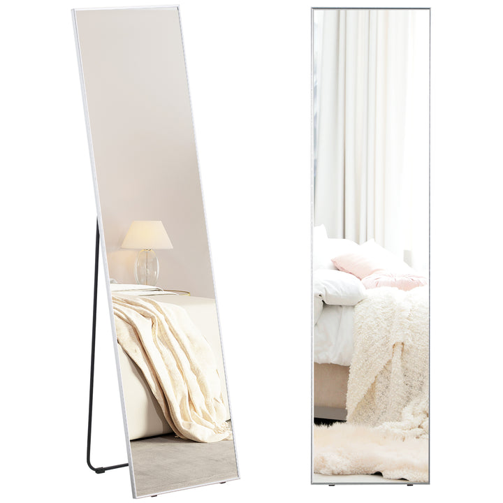 HOMCOM Full Length Wall Mirror w/ Anti-Slip Pads for Bedroom, Hallway or Lounge, 160 x 40 cm, Black | Aosom UK