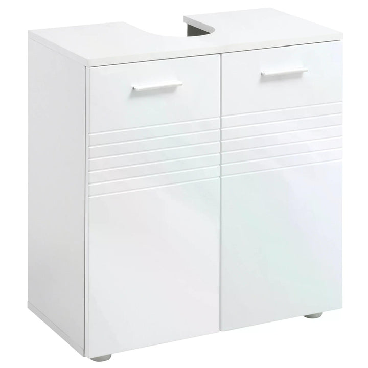 kleankin Pedestal Under Sink Cabinet: Bathroom Vanity Storage Cupboard with Adjustable Shelf, White Colour | Aosom UK