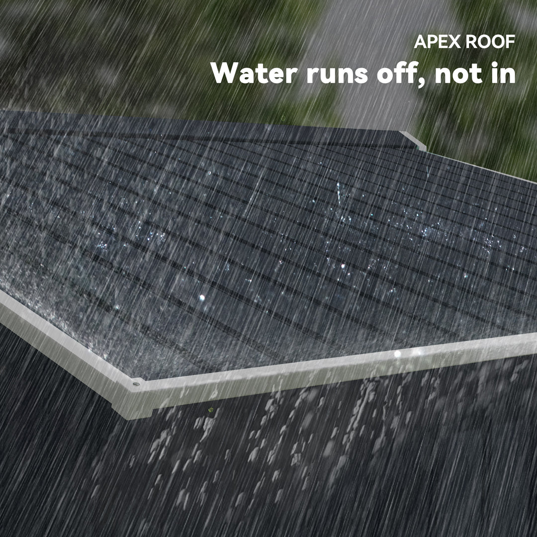 MCL 9 x 6ft Metal Bicycle Shed, Outdoor Storage Tool House with Ventilation Slots, Foundation Kit and Lockable Double Doors, Dark Grey