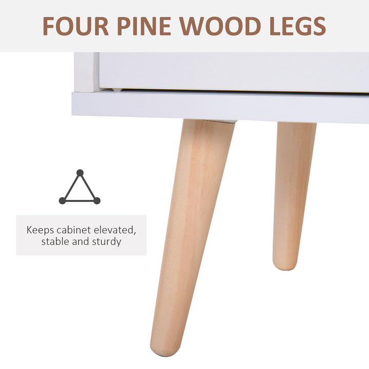 MCL Sideboard, Side Cabinet, Floor Cupboard with Storage Drawer for Hallway, Kitchen, Bedroom, Living Room, White